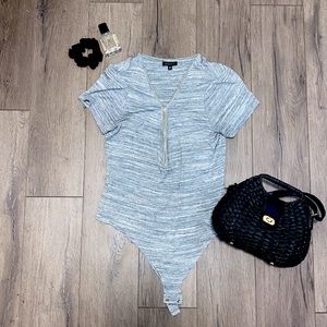 Dynamite Heather Grey Bodysuit. Size L.